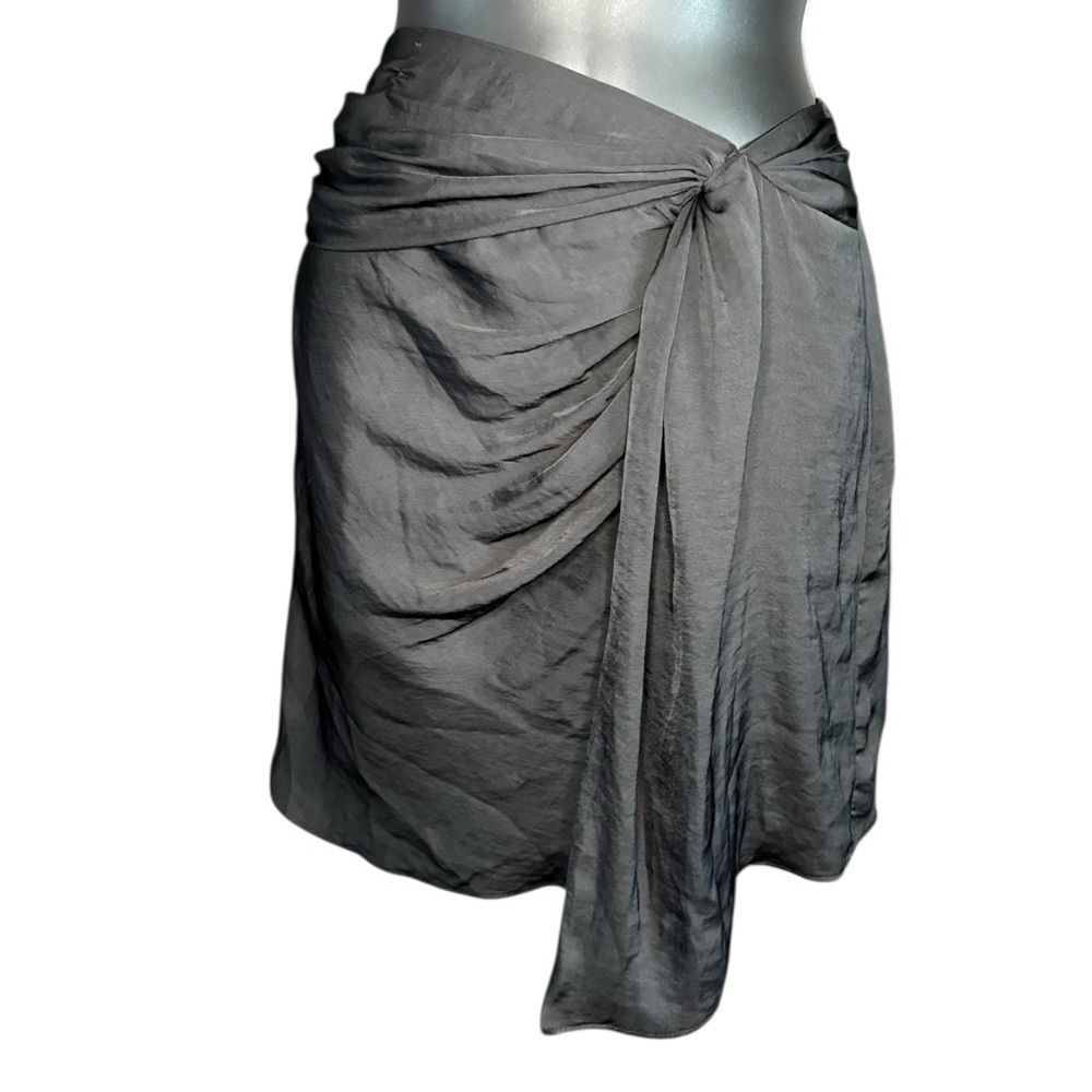 Naked Zebra women’s tie on the side and a draped, layered look black mini skirt - Picture 2 of 9